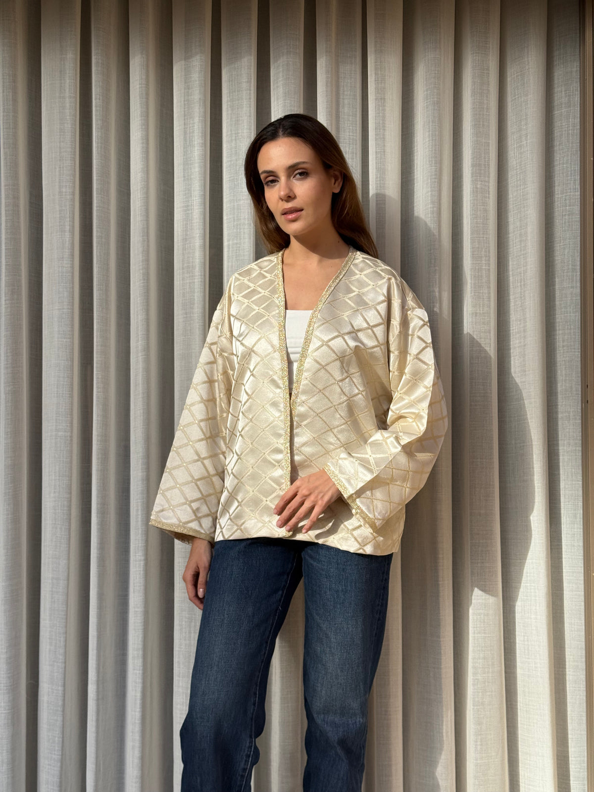 Veste Brocart Rose