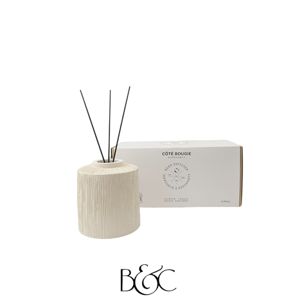 Diffuseur Céramique Strie Blanc