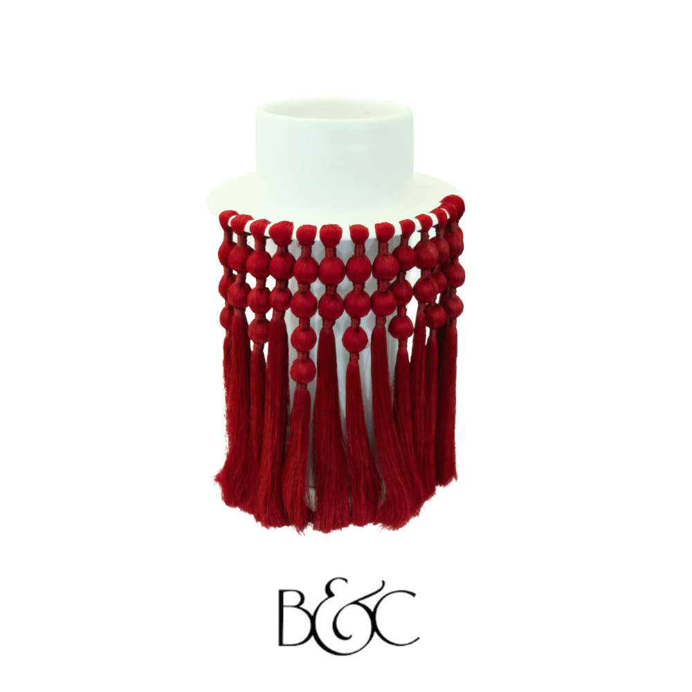 Vase Bruma Choucha, Blanc et Tomate – BEŶT