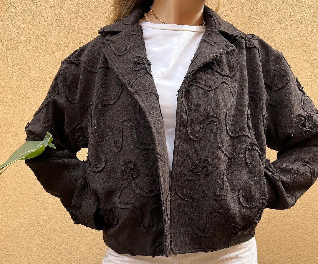 Veste Pompons-marron