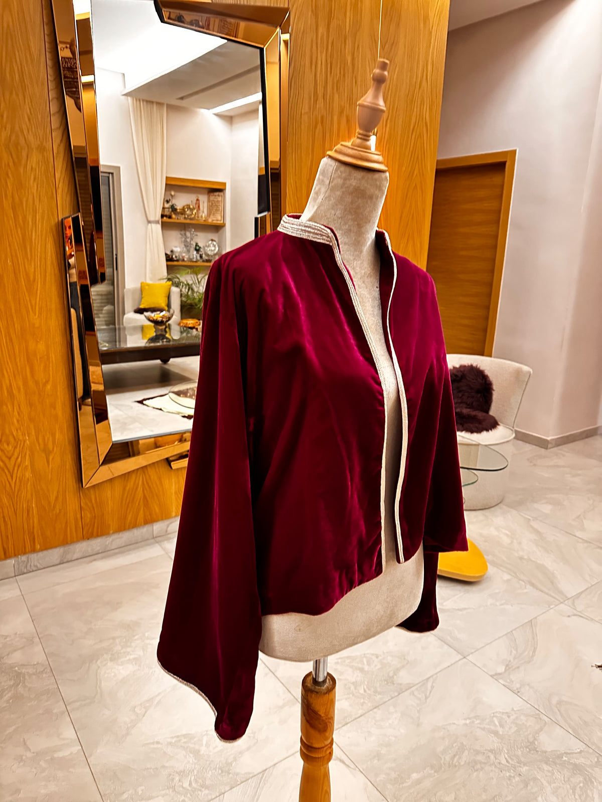 Veste Velours Rose Sfifa