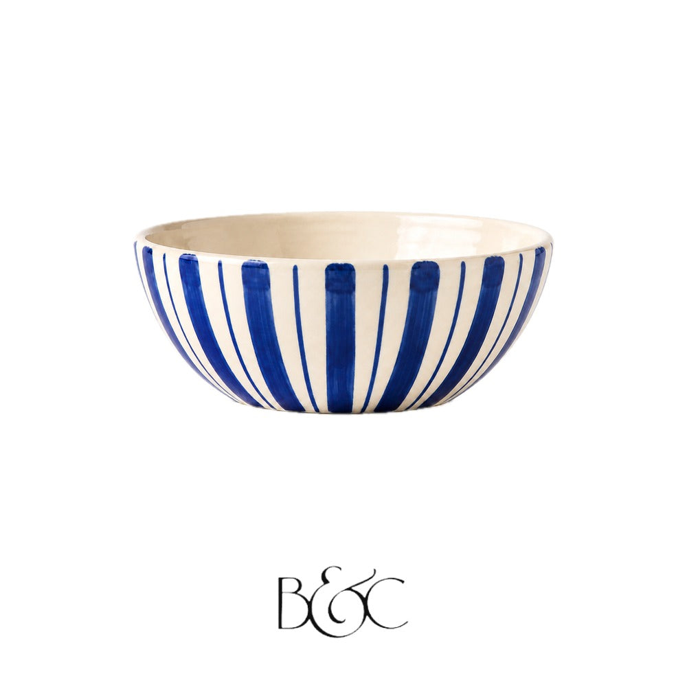 Saladier rayé Blossom Grand, Mogador – BEŶT