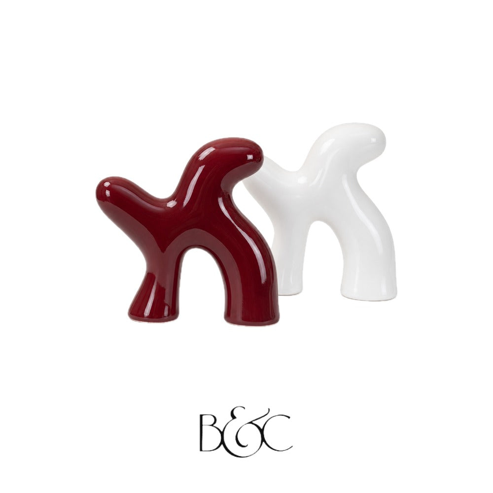 Sculpture Duo Milos, Grenadine et Blanc – BEŶT