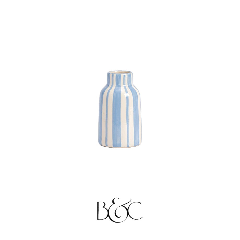 Petit vase rayé Blossom, Chefchaouen – BEŶT