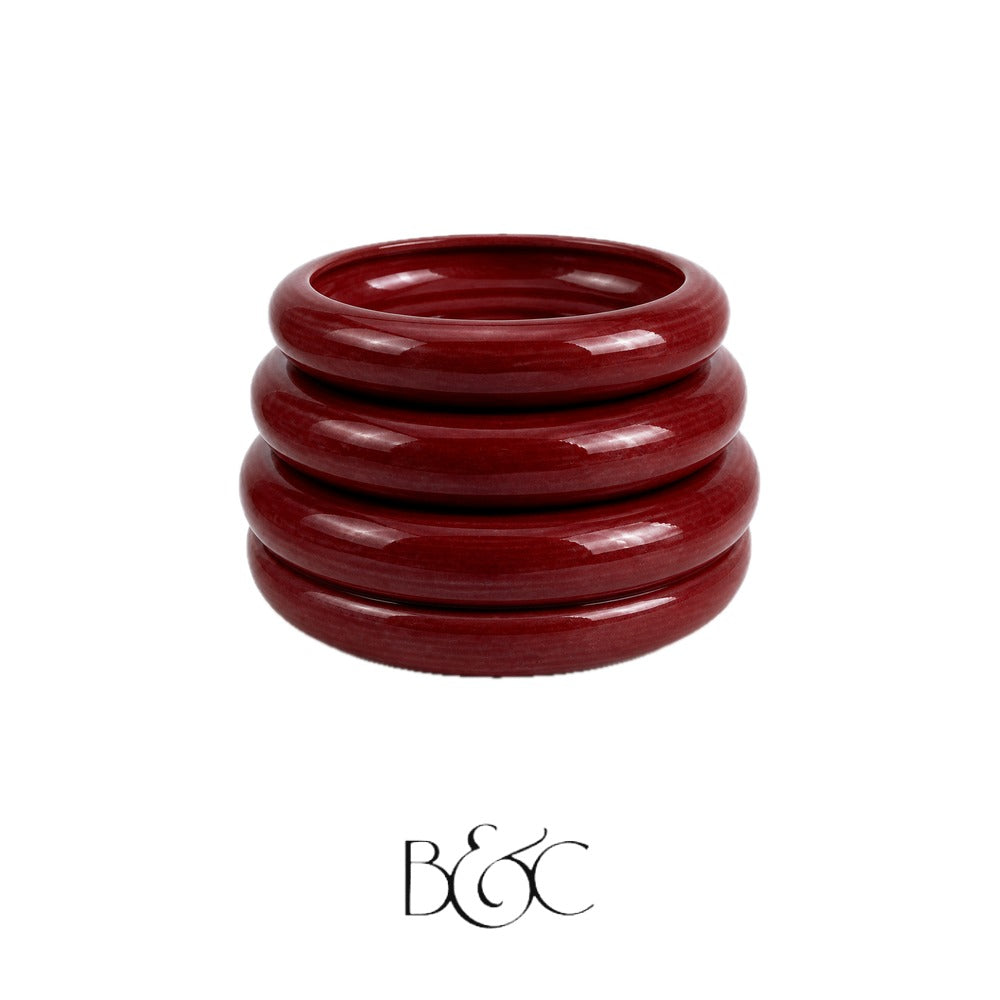 Trio de bols Sfênj empilés, Grenadine – BEŶT