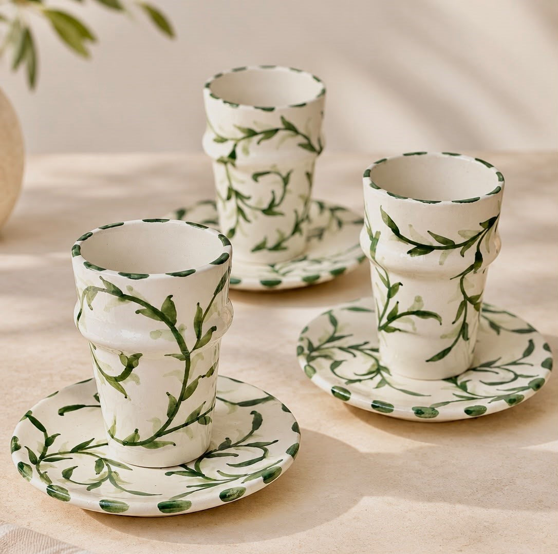 Duo tasses et Sous Tasse avec motif
