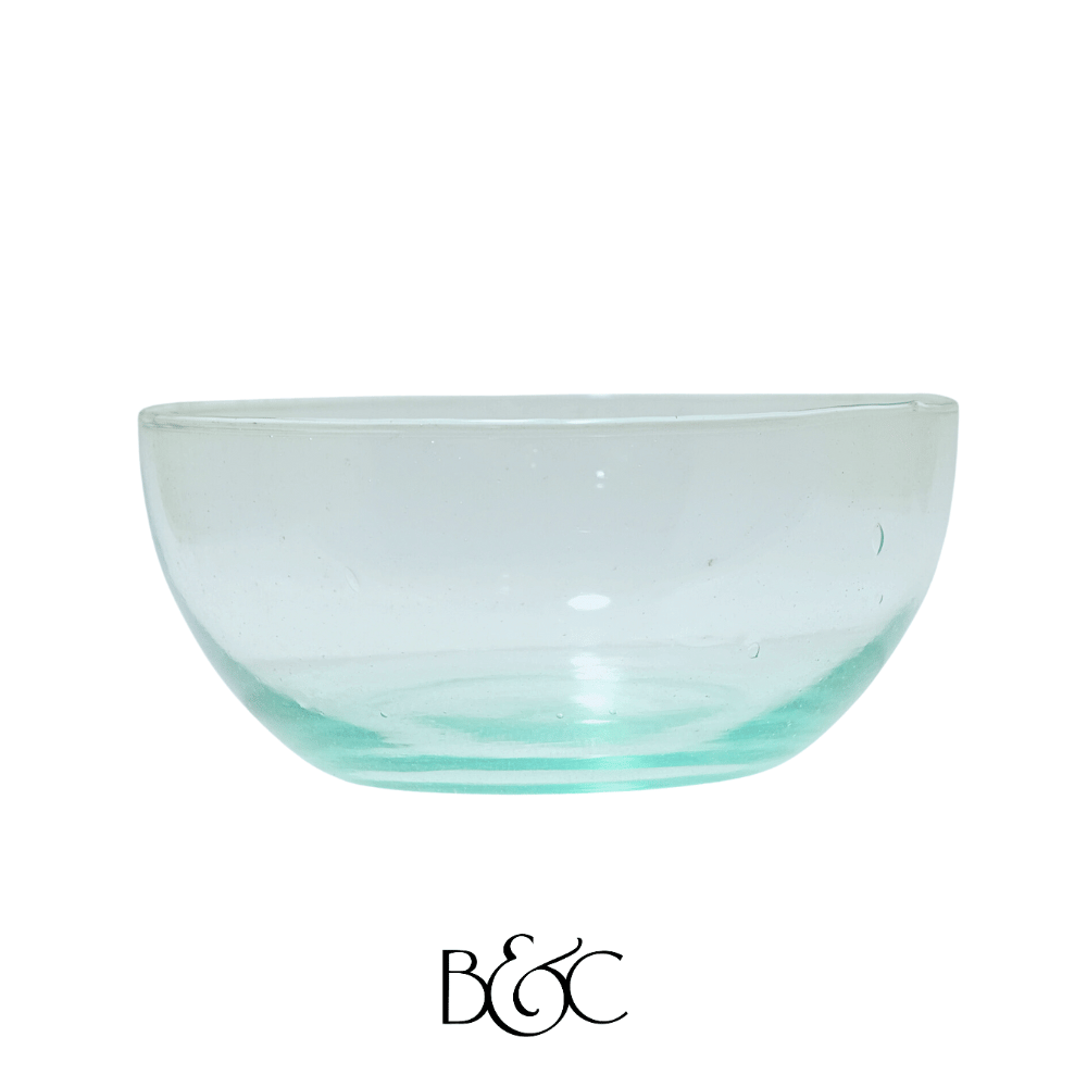 Glass salad bowl